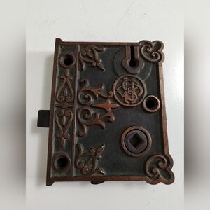 Antique Simmons Hardware Co. "Royal" Rim Lock - Circa 1903 Steampunk Gothic Deco